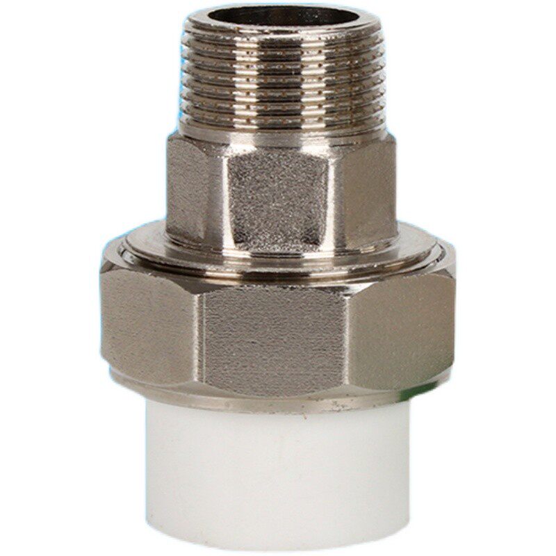 白色PPR铜活接4分6分1寸外丝活接头20 25 32 40 50 63ppr水管配件