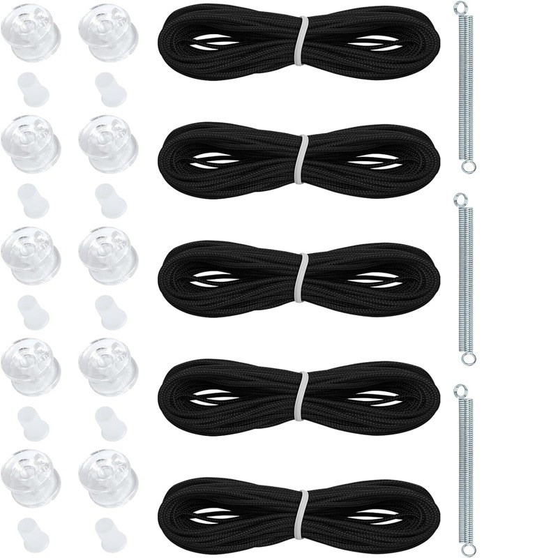 28件百折帘弹簧拉绳滑轮 窗帘固定钩配件 百褶帘百叶帘窗帘挂钩