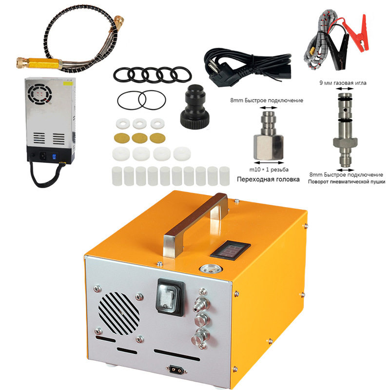 充气空气压缩机PCP300BAR30MPa4500psi12v110v220v用于狩猎潜水泵