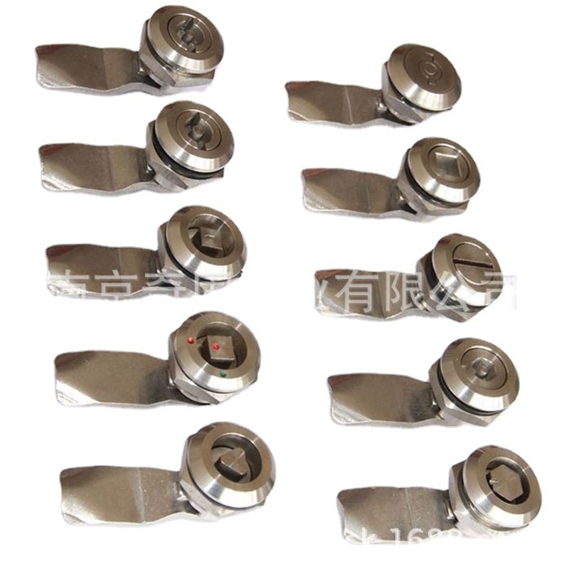 304不锈钢三角锁MS705 四方一字S型锁芯 机箱机柜门电柜锁