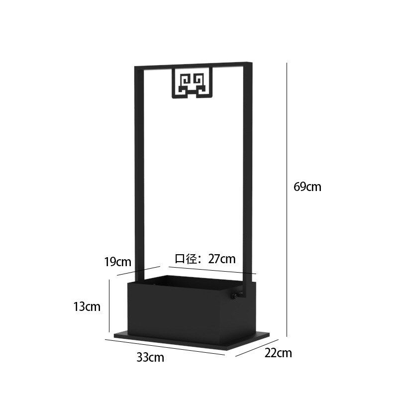 新中式铁艺花盆花器蝴蝶兰盆金属北欧花架冬青盆器绿植仿真花