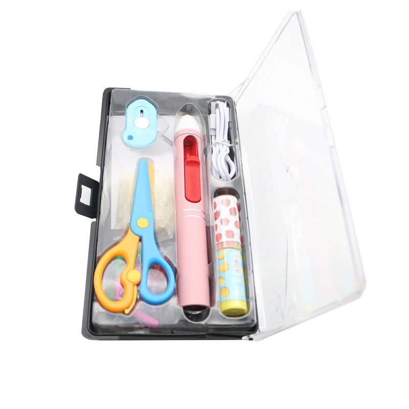 厂家直销2020款小型粉色热熔胶枪套装USB充电 方便携带