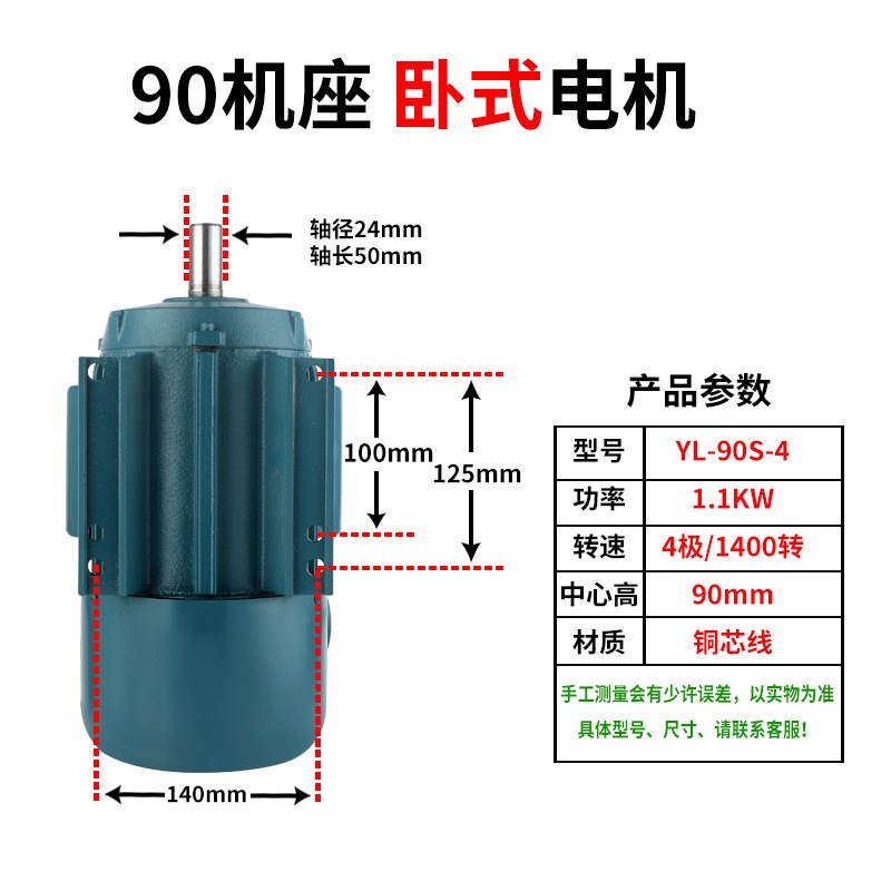 单相电动机220V国标机械全铜异步电机0.75/1.1/1.5/2.2/3KW二相