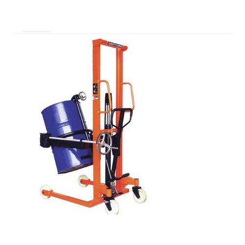 供应350KG手动液压升高堆高车 油桶搬运装卸车 堆垛液压装卸车