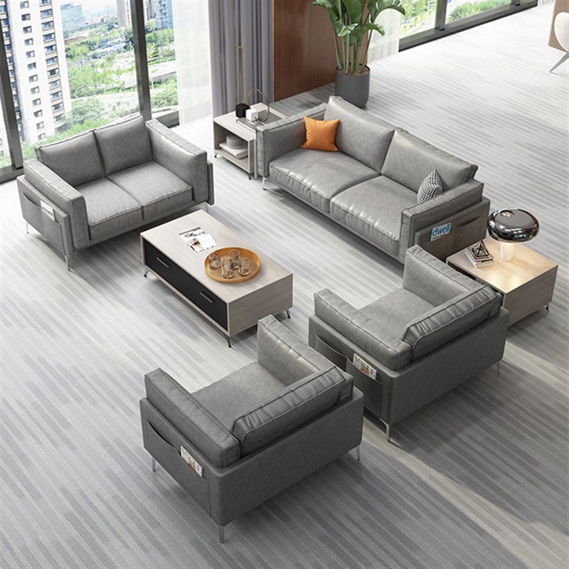 佛山供应 网红办公沙发现代简约单人三人沙发茶几组合