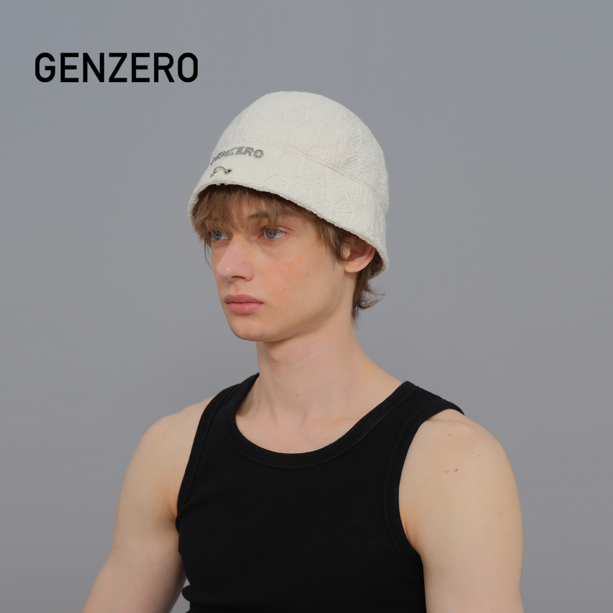 魔头系列3色浮雕纹理渔夫帽