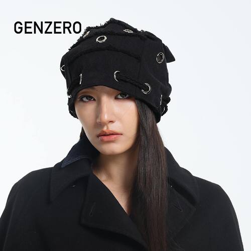 GENZERO「slack」明星同款洞洞抽绳堆堆帽个性设计感复古冷帽