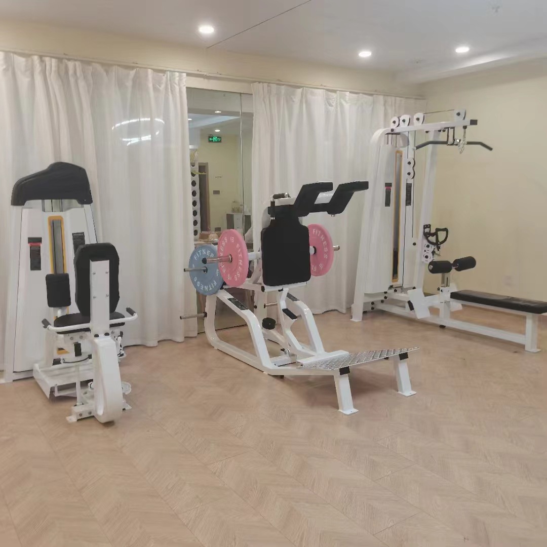 吉致健身房商用哈克深蹲架大腿内外侧高低拉 挂片力量女子训练器