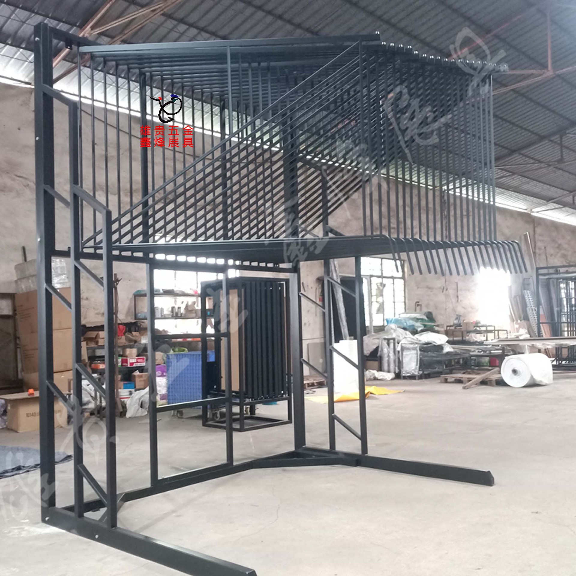 厂家直销地毯翻页展示架羊毛毯样品悬挂架翻页双面展示毛毯陈列架