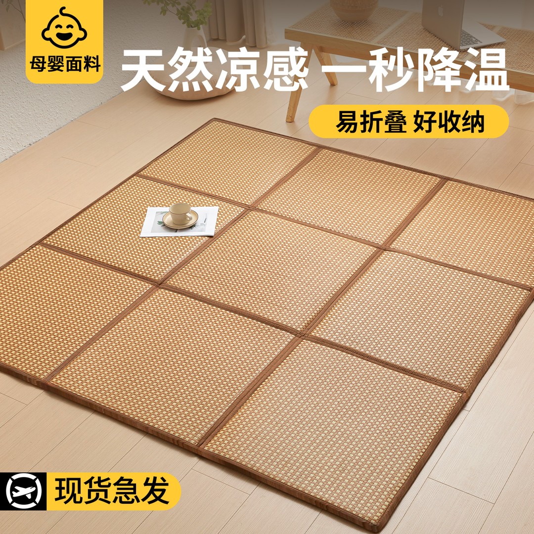 夏季2025新款地垫睡觉可折叠榻榻米租房专用凉席床垫遮盖物打地铺