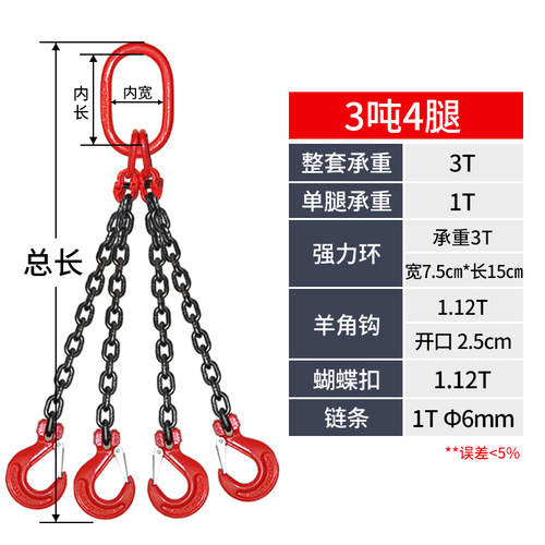 链条吊索具G80锰钢吊钩吊环铁链吊链挂链行车吊车挂钩起重吊具
