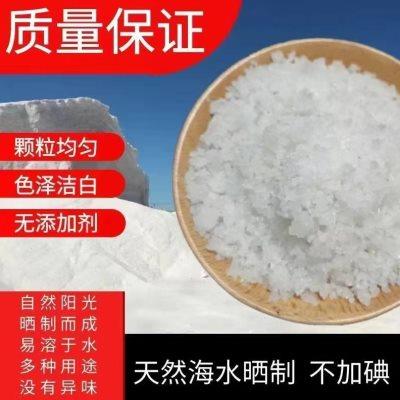 海盐日晒盐水产养殖锦鲤鱼池杀菌消毒粗盐工业盐锅炉软水日化增稠