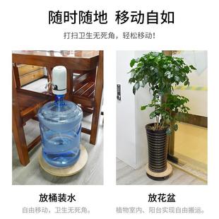 圆形加厚木板乌龟车平板车刹车四轮小推车手推车移动拉货车拉车