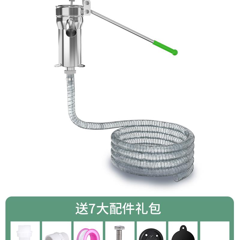 不锈钢摇水泵家用手动压水井摇井头手压泵吸水器抽水泵农村打水井