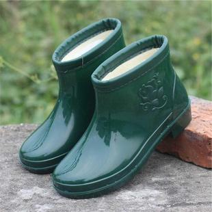 花园短筒 防水鞋 包邮 低帮工作鞋 防滑保暖加棉雨靴套鞋 秋冬女雨鞋