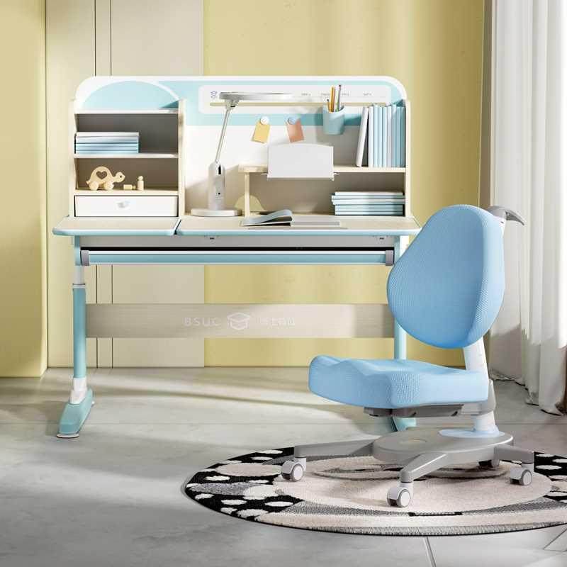 博士有成 儿童学习桌 小学生家用写字桌子儿童实木书桌课桌椅套装