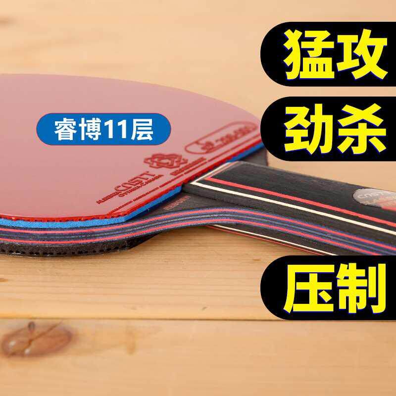 CnsTT凯斯汀专业乒乓球拍睿博9底板胶皮高级兵乓球拍乒乓拍套装横
