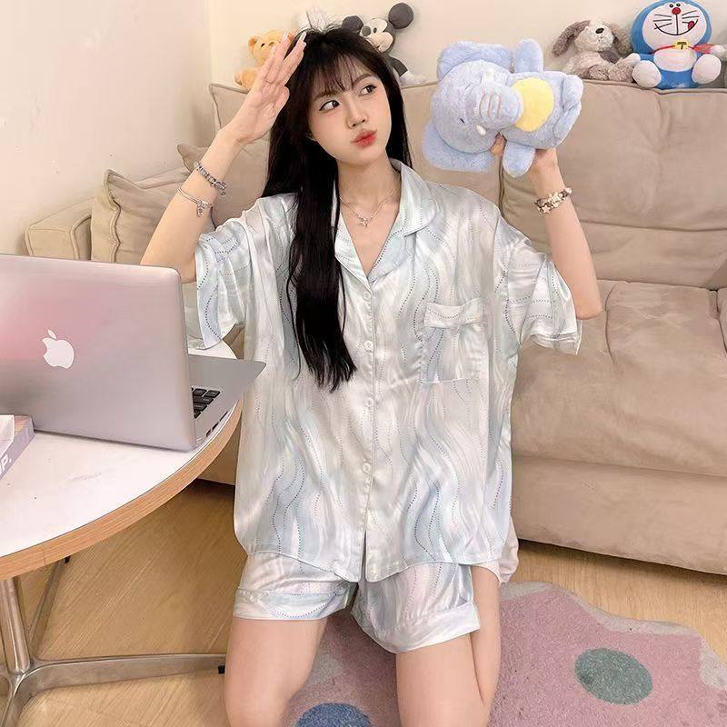 郁金香睡衣女夏季新款短袖短裤薄款夏天网红大码少女家居服两件套,女士内衣/男士内衣/家居服,睡衣/家居服套装,淘宝优惠券,粉丝福利购,淘宝优惠卷