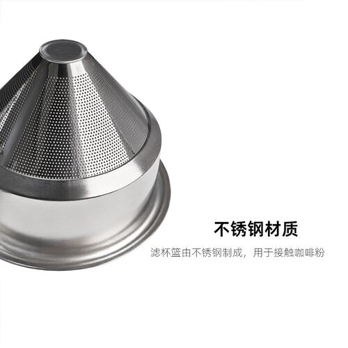 58mm手柄粉碗不锈钢锥形过滤器用于58mm无底手柄咖啡萃取过滤配件