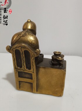 纯铜账房先生 钱老板钱掌柜账房先生日进斗金精打细算摆件