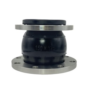 变径橡胶软接头 同心异径橡胶大小头 法兰式橡胶软连接DN100*80