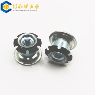 太阳花螺母金h属调整脚弹片螺母单弹片螺母免焊接管内螺母