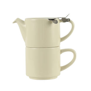 London Pottery颂乐系列米色奶油风英式花茶壶下午茶子茶壶带茶漏