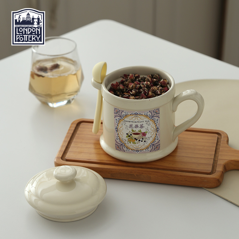 调味罐家用陶瓷猪油罐盐调味罐密封罐含勺套装带盖厨房调料罐子