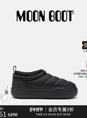 Moon Boot经典款男女同款不分左右黑色PARK SOFT 尼龙休闲鞋