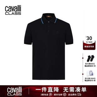 时尚 CavalliClass卡沃利男士 新品 刺绣小标POLO衫 休闲翻领上衣 夏季