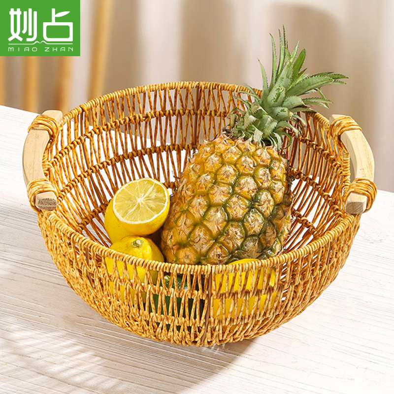 大果篮客厅家用收纳篮子新年果盘