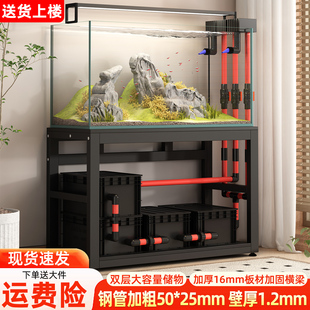 鱼缸架水族箱专用超强承重金属支架小型鱼缸桌双层钢架龟缸放置柜