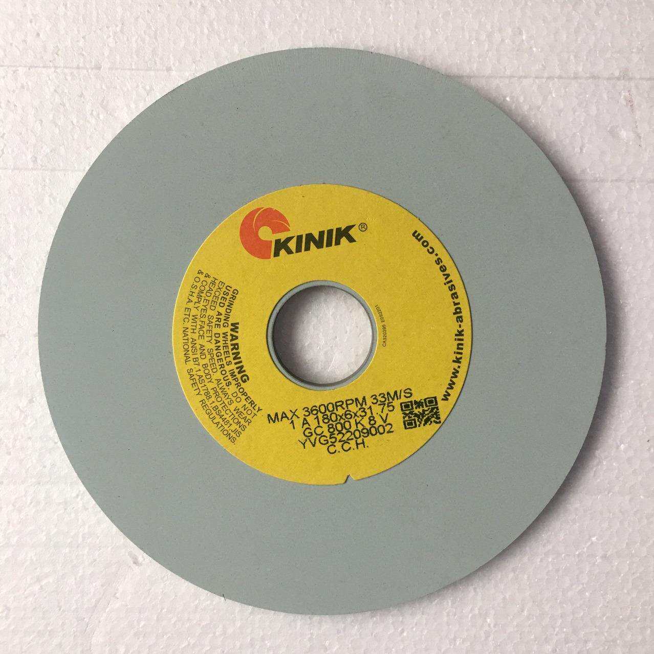 原装进口高粒度高光洁度GC800中国KINIK平面磨床砂轮180*6*31.75