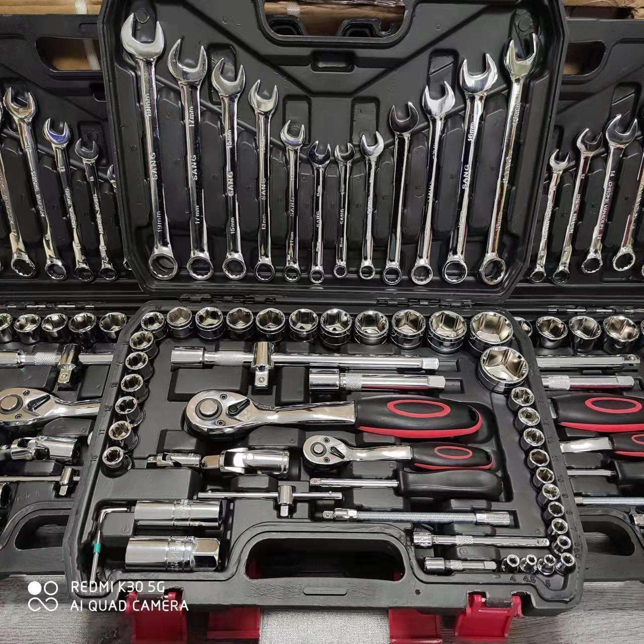 汽修多功能套管套筒套装61件套棘轮72齿修车工具组合通用型