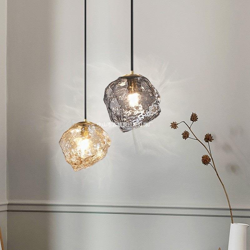 奥博熔岩灯过道走廊灯具现代简约餐厅楼梯玄关阳台灯冰块玻璃吊灯
