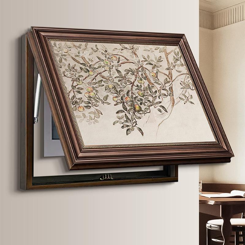 《平安果》法式电表箱装饰画遮挡挂画中古风配电箱壁画翻盖可推拉