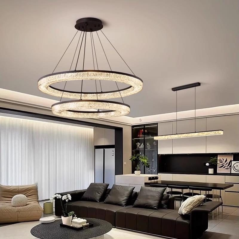 客厅吊灯意式极简感轻奢风大气家用大厅主灯餐厅全屋灯具套餐