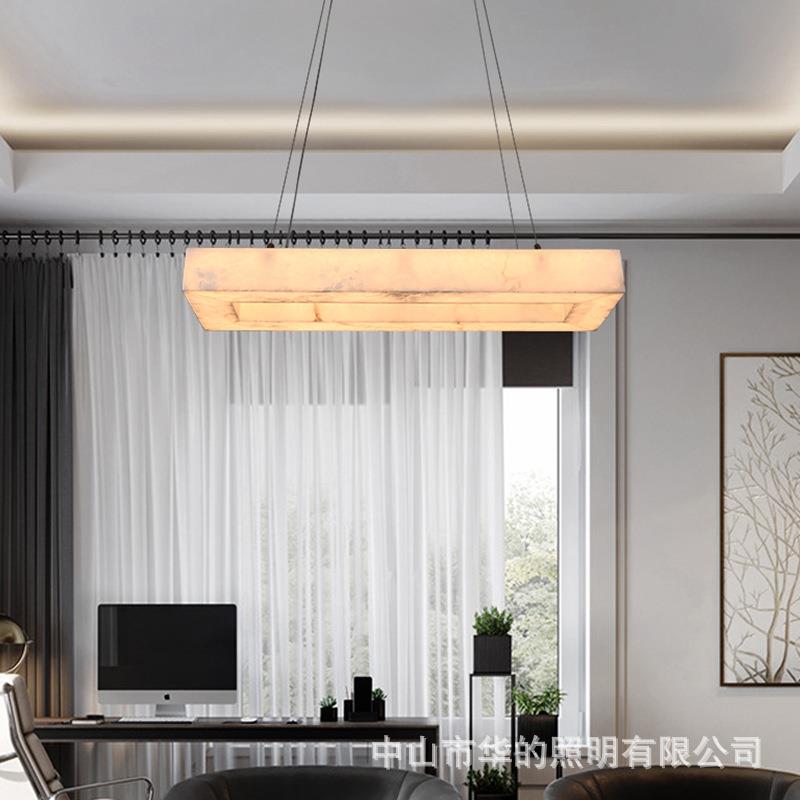 北欧简约现代客厅吊灯设计师款创意个性吧台餐厅灯全铜云石灯具