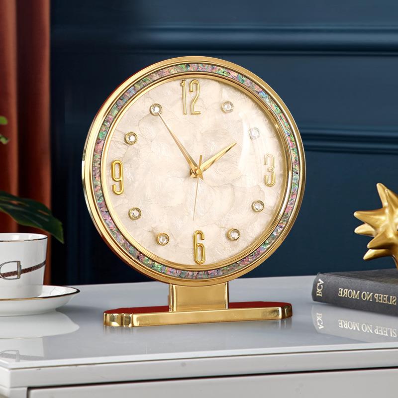 台式座钟客厅家用钟表摆件轻奢坐钟桌面时钟装饰现代简约摆钟台钟