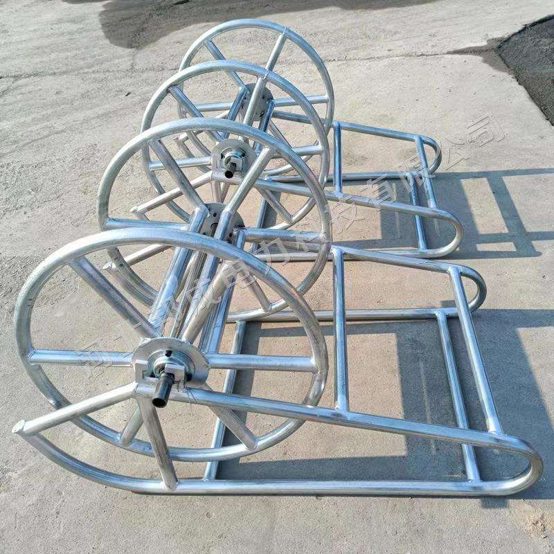 防扭钢丝绳放线车船型放线架绕线轴电力施工牵引绳线盘支撑架