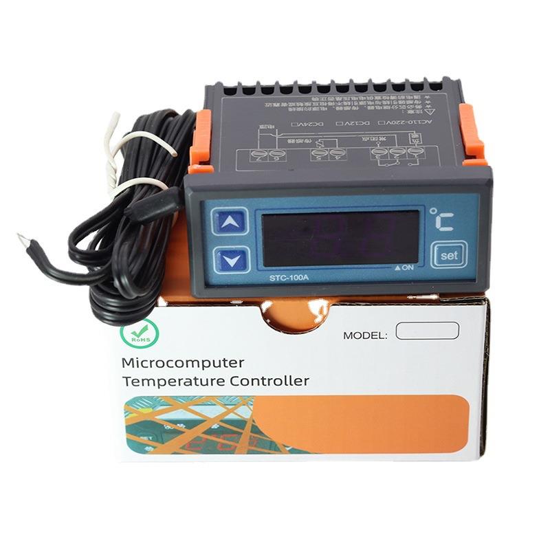 STC-100A带探头数显全自动温室大棚智能控制系统暖气循环泵温控器