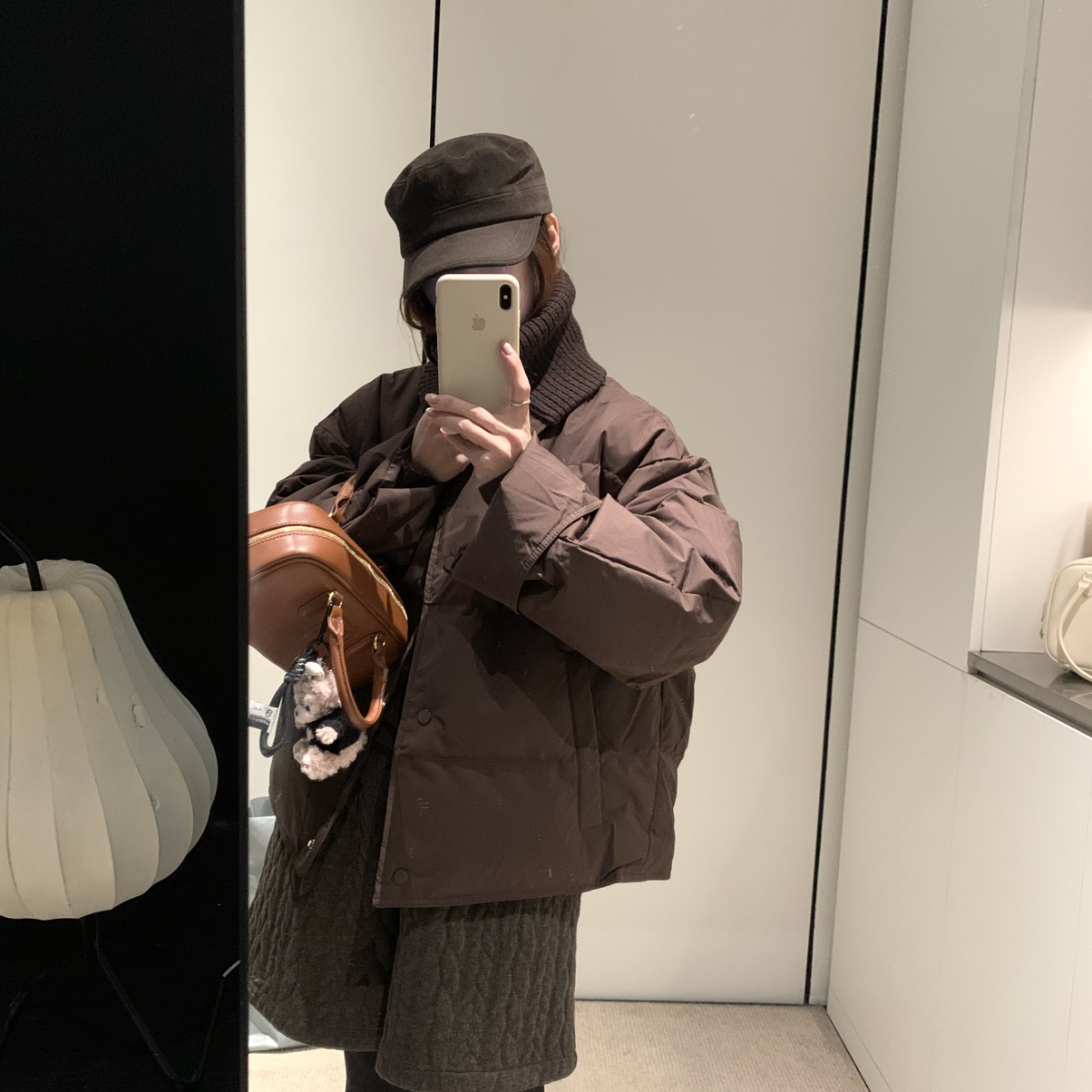 拿铁-比贼高～时髦精首选小韩立领保暖短款面包羽绒服(含90白鸭绒