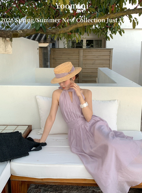 YOOMINI-光泽感飘逸氛围感长裙2026初春连衣裙(OWENANA)Y11267-SH