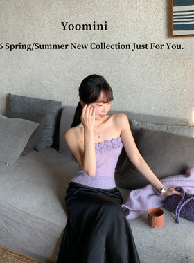YOOMINI-花朵纯欲淑女短款小衫2026初春背心（含30羊毛）Y11171-D
