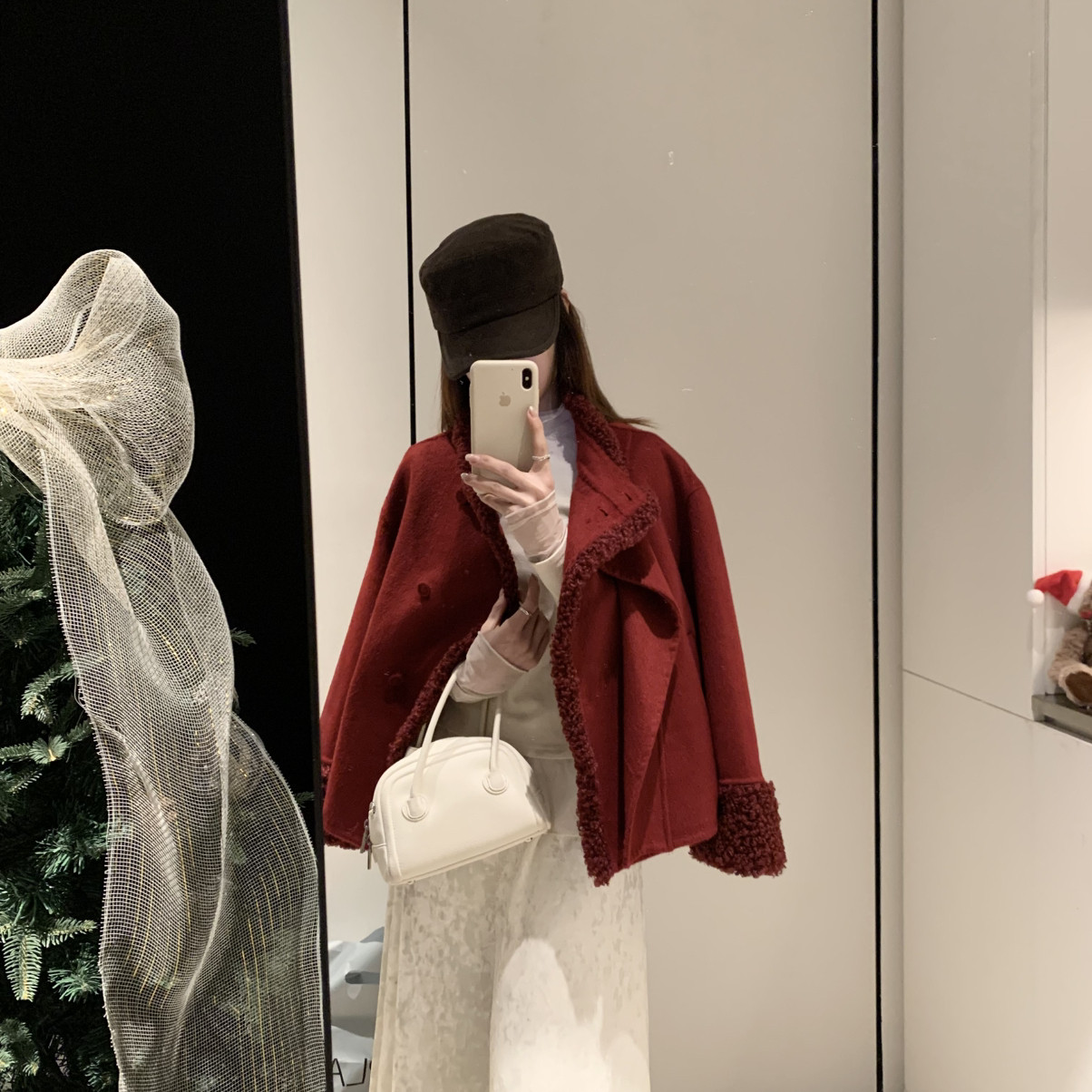 拿铁-牌闭眼冲羊羔毛拼接设计巨显柜柜～百搭羊毛外套（含100澳毛,女装/女士精品,羽绒服,淘宝优惠券,粉丝福利购,淘宝优惠卷