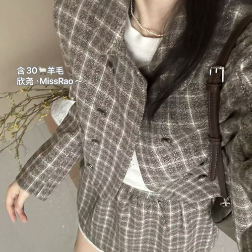 Miss Rao欣尧AOT-外套+拼接花边半身裙两件套套装(含安全裤)65226