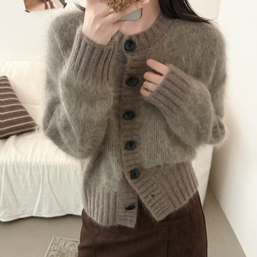 TOMORROW-和灰调撞色温柔清冷感～针织开衫26LB6010