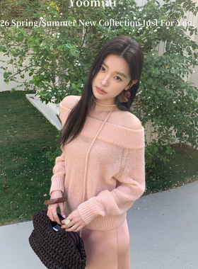 YOOMINI-质温柔风2026初春保暖毛衣(配飘带)（含41羊毛）Y11098-D
