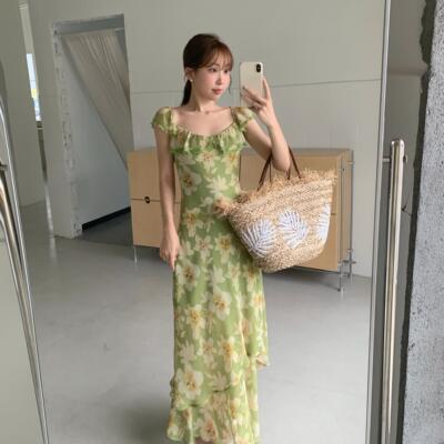THE COS ME-花飘逸田园清新约会度假氛围感长裙连衣裙C30378-DSF