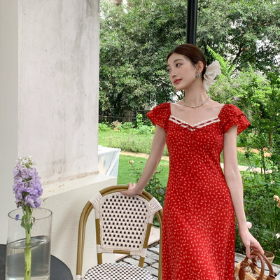 UONE-26夏上新夏日之约南法度假风巨显白撞色花边连衣裙251993-